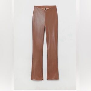 H&M split gem faux leather pant